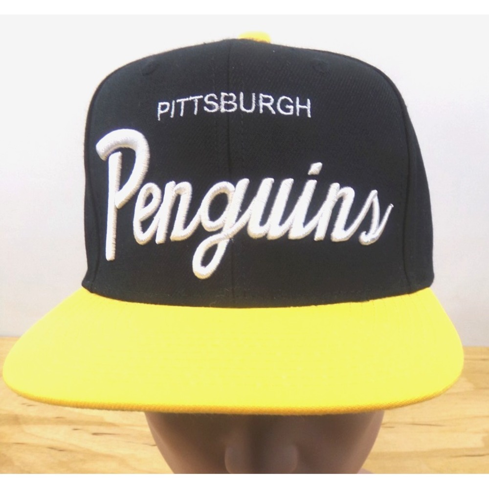 Mitchell & Ness Cap Hat NHL Pittsburgh Penguins Snap Back‎ Black/Yellow
